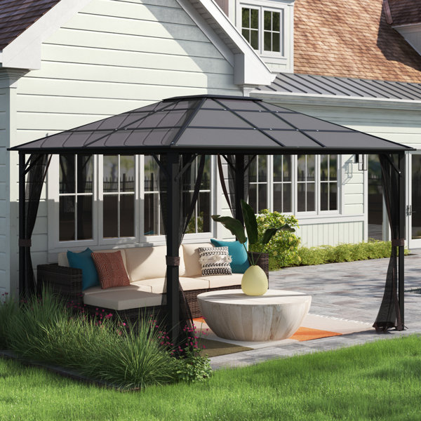 Freeport Park® Picard Hardtop 12 Ft. W x 10 Ft. D Aluminum Patio Gazebo